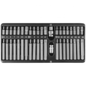 Набор вставок-бит Jonnesway 10 мм шестигранных H4-12 мм, Torx Т20-Т60, Spline М5-М12 (30 и 75 мм), 42 предмета