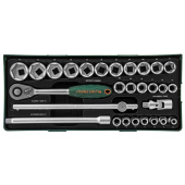 Набор торцевых головок JONNESWAY S04H4728SP 1/2"DR 8-34 мм, 28 предметов (ложемент)