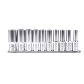 Набор глубоких торцевых головок 1/2" 6 гр. 10-24мм 10пр. на линейке Licota TBS-23105