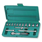 Набор головок торцевых Jonnesway S04H2715S 1/4"DR, 4-14 мм, 15 предметов