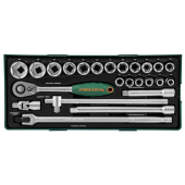 Набор торцевых головок JONNESWAY S04H4524SP 1/2"DR 10-32 мм, 24 предмета (ложемент)