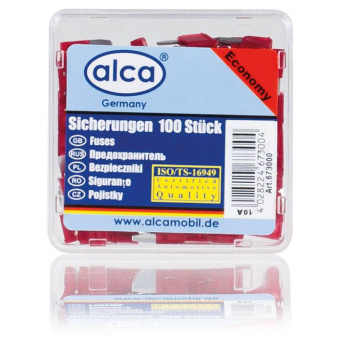 Предохранители флажковые мини Alca, 10 А, 100 штук
