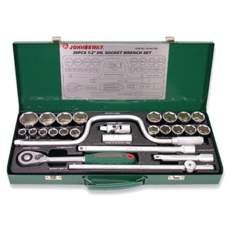 Набор головок торцевых Jonnesway S04H4726S 1/2"DR, 12-34 мм, 26 предметов