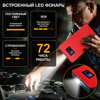 Пусковое устройство 12В, 8 000 мАч, 200/400А iCartool IC-JSD08