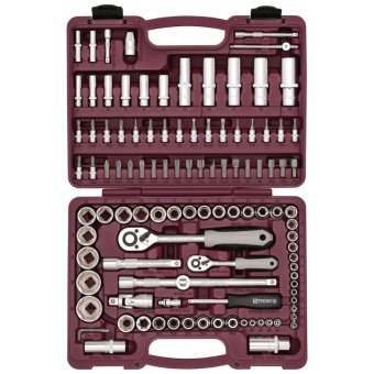 Набор инструментов универсальный Thorvik UTS0108MP 1/4" и 1/2"DR с головками торцевыми MultiProf, 108 предметов