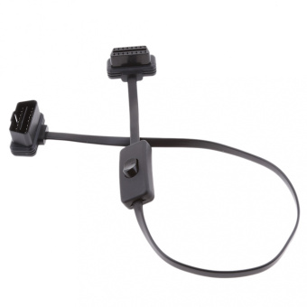 Удлинитель OBD2 60 см. с выключателем питания