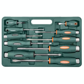 Набор отверток Jonnesway стержневых ударных, силовых под ключ, 10 предметов