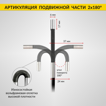 Промышленный защищённый видеоэндоскоп iCartool IC-V200C, с артикуляцией, 1м, 1920x1080, 5''