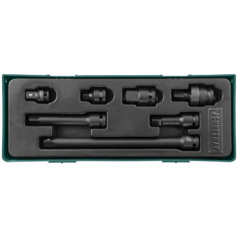 Комплект аксессуаров JONNESWAY S03A401SP для ударных головок 1/2"DR, 7 предметов (ложемент)