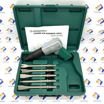 Набор молоток пневматический Jonnesway JAH-6833HK 2100 уд/мин., патрон H10, с насадками, 8 предметов
