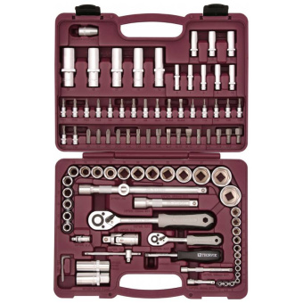 Набор инструментов универсальный Thorvik UTS0094MP 1/4" и 1/2"DR с головками торцевыми MultiProf, 94 предмета