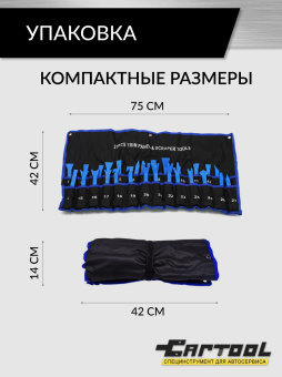 Набор съемников панелей и молдингов автомобиля, 27 предметов Car-Tool CT-V1727