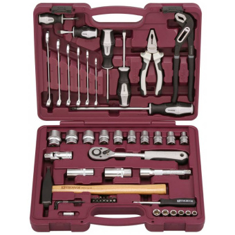 Набор инструментов универсальный Thorvik UTS0077MP, 77 предметов c головками торцевыми MultiProf