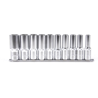 Набор глубоких торцевых головок 1/2" 6 гр. 10-24мм 10пр. на линейке Licota TBS-23105