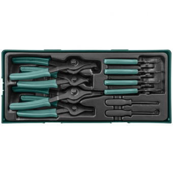 Набор щипцов для стопорных колец JONNESWAY AG010150SP, 10 предметов (ложемент)