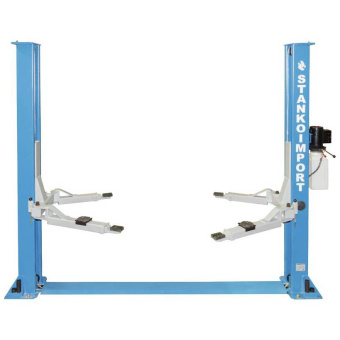 Двухстоечный подъёмник СТАНКОИМПОРТ электрогидравлический с ручными замками, 4 тонны, 220В