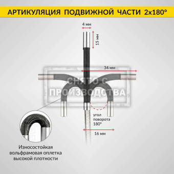Видеоэндоскоп управляемый WIFI/USB, 1Мп, 1168х720, 1м, 4мм зонд, 360° iCartool IC-V1042W
