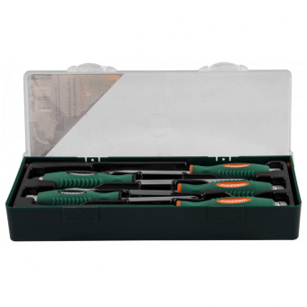 Набор ударных отверток JONNESWAY D70105SC, 5 предметов (ложемент с пластиковой крышкой)