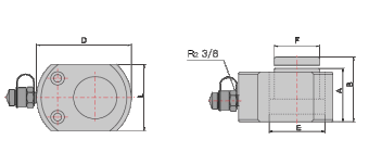 Гидравлический цилиндр низкий 50т. Car-Tool CT-T5012