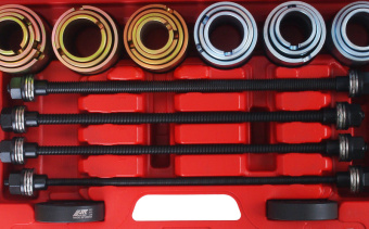 Универсальный набор инструментов для демонтажа сайлентблоков 26 предметов в кейсе JTC-4091