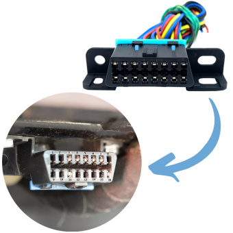 Разъём OBD2 (мама) с выведенными проводами, универсальный