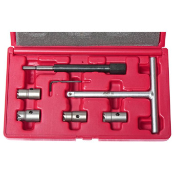 Набор инструментов для притирки седел форсунок дизельного двигателя в кейсе JTC-4771, 7 предметов