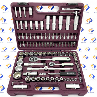 Набор инструментов универсальный Thorvik UTS0108/12 с 12-гранными торцевыми головками, 108 предметов