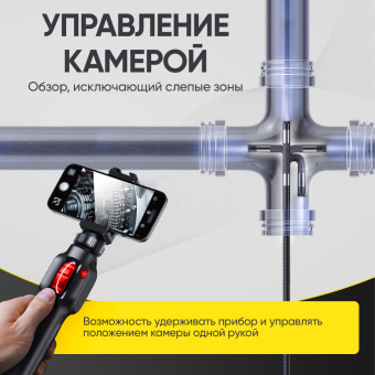 Промышленный защищённый видеоэндоскоп iCartool IC-V201, с артикуляцией, 1.5м, 1920x1080