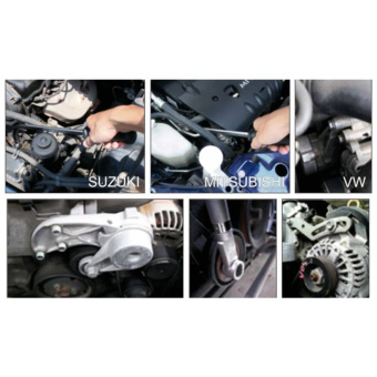 Набор инструментов универсальный для натяжения и замены поликлинового ремня JTC-4515