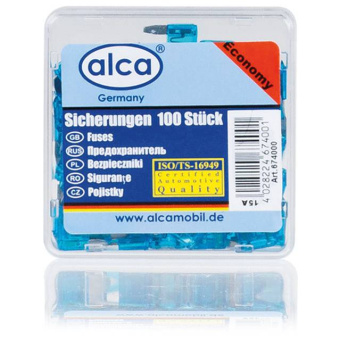 Предохранители флажковые мини Alca, 15 А, 100 штук