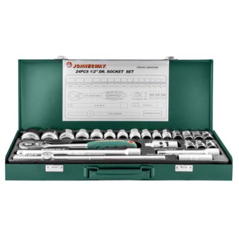 Набор головок торцевых Jonnesway S04H4724S 1/2"DR, 8-34 мм, 24 предмета