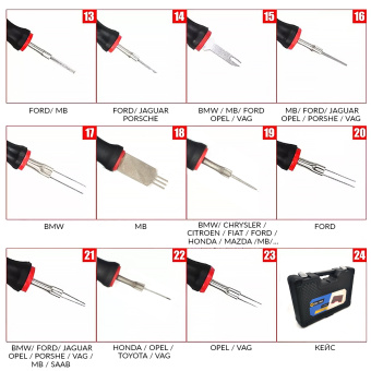 Набор для разъединения электроконтактов 23 пр Car-Tool CT-W2035
