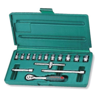 Набор головок торцевых Jonnesway S04H2715S 1/4"DR, 4-14 мм, 15 предметов