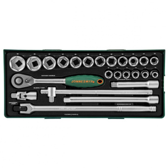 Набор торцевых головок JONNESWAY S04H4524SP 1/2"DR 10-32 мм, 24 предмета (ложемент)