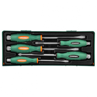 Набор ударных отверток JONNESWAY D70105SC, 5 предметов (ложемент с пластиковой крышкой)