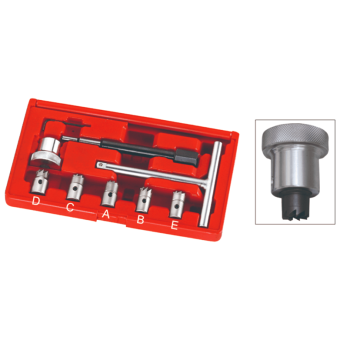 Набор для притирки седел форсунок дизельного двигателя (в кейсе) 9 предметов JTC-4050