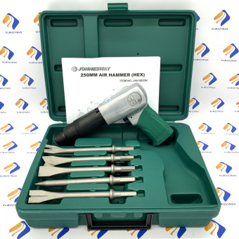 Набор молоток пневматический Jonnesway JAH-6833HK 2100 уд/мин., патрон H10, с насадками, 8 предметов
