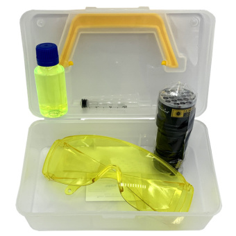 Ультрафиолетовый набор (УФ фонарь, защитные очки, дымовая жидкость УФ 30 мл)