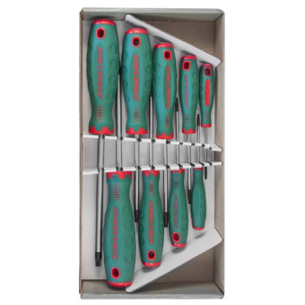 Набор отверток стержневых Jonnesway TORX® ANTI-SLIP GRIP, 9 предметов
