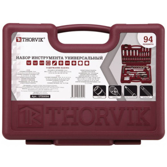Набор инструментов универсальный Thorvik UTS0094MP 1/4" и 1/2"DR с головками торцевыми MultiProf, 94 предмета