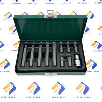 Набор вставок-бит 12-гранных Jonnesway S29H4111S 10 мм Spline М-профиль (30 и 75 мм), М5-М12, 11 предметов