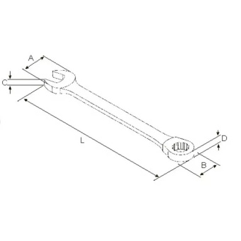 Ключ комбинированный трещоточный гибкий 72 зуба 11мм Licota ARW-12M11