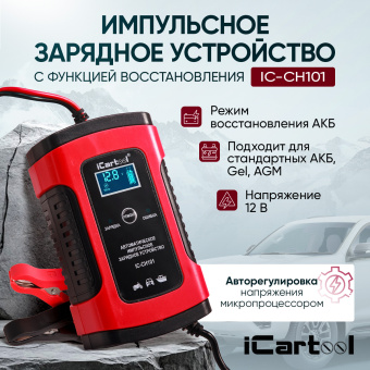 Импульсное зарядное устройство 12В с функцией восстановления iCartool IC-CH101