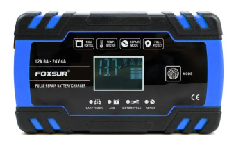 Автомобильное зарядное устройство FOXSUR FBC122408D (12В 8А / 24В 4А)