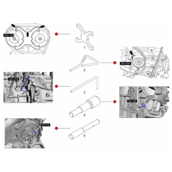Фиксатор распредвала для установки фаз ГРМ (Ford) JTC-4763
