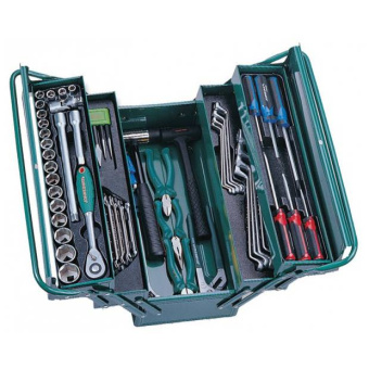 Набор инструментов универсальный (торцевых головок 1/2"DR 10-32 мм, ключей 6-22 мм, угловых ключей 1,5-10 мм и отверток) JONNESWAY C-3DH203, 66 предметов